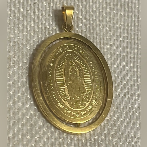 Jewelry - Gold Plated 18 Karat Virgin Guadalupe Medal